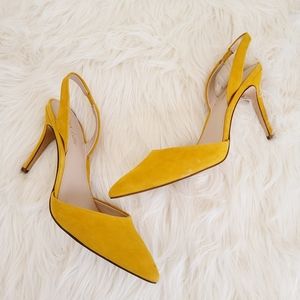 Essex Lane Rafina Slingback Mustard Gold Heels - 9